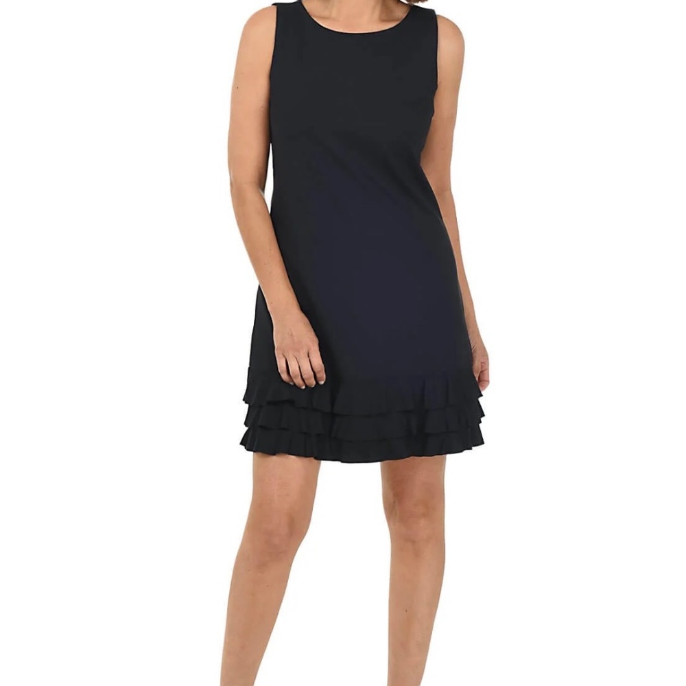 NWT, Sleeveless Black Ruffle Hemline Dress, Size 1X